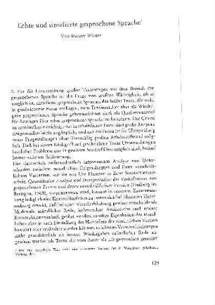 Echte und simulierte gesprochene Sprache