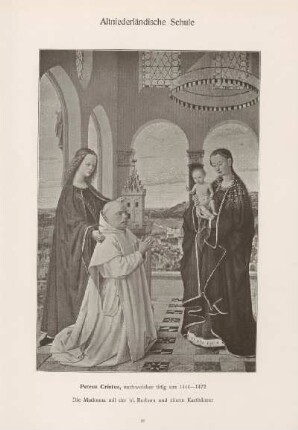 Die Madonna mit der hl. Barbara und einem Karthäuser