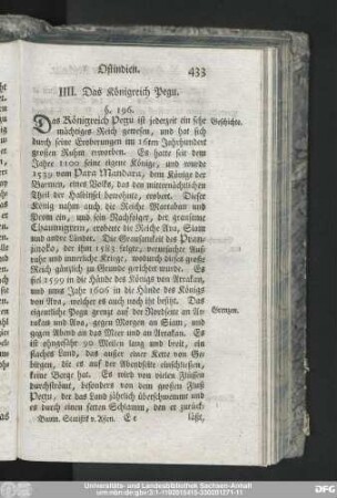 IIII. Das Königreich Pegu.