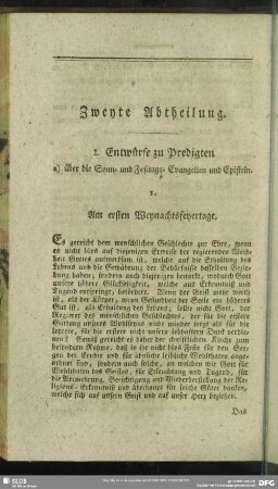 Zweyte Abtheilung