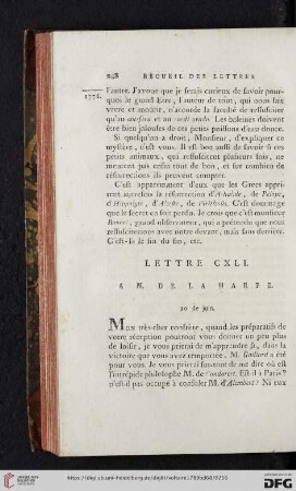 (Lettre CXLI - CL)