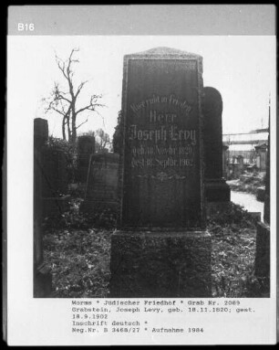 Grabstein von Joseph Levy (+ 1902.09.18)