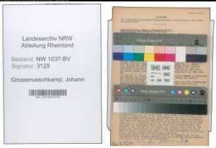 Entnazifizierung Johann Grosserueschkamp , geb. 28.07.1889 (Landwirt)
