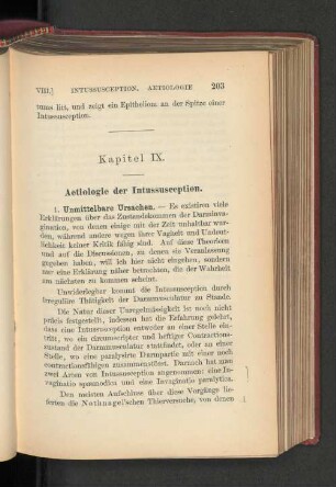 Kapitel IX. Aetiologie der Intussusception.