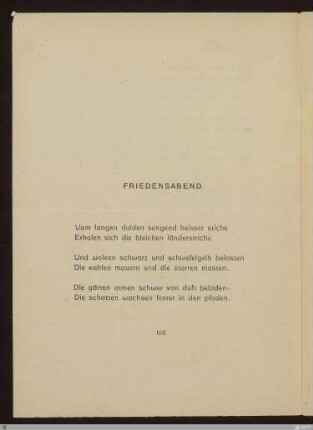 Friedensabend : [SW III: keine Sigle]; [SW III, S. 81/142]