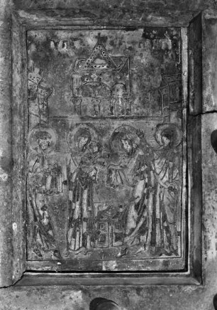 Porta Sacra: Darbringung des Christuskindes im Tempel (linker Flügel, Reihe 1, Tafel 3)