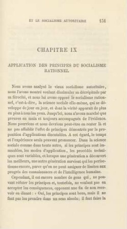 Chapitre IX Application Des Principes Du Socialisme Rationnel