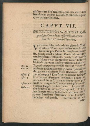 Caput VII. De Testimoniis Scripturae ...