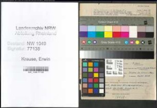 Entnazifizierung Erwin Krause , geb. 02.01.1915 (Bankangestellter)