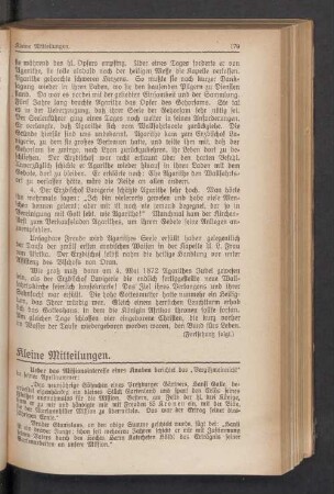 Kleine Mitteilungen