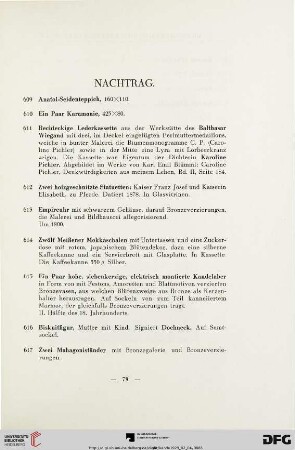 Nachtrag (Nr. 609 - 626)