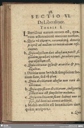 Sectio VI. De Liberalitate