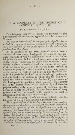 On a property in the theory of confocal quadrics.