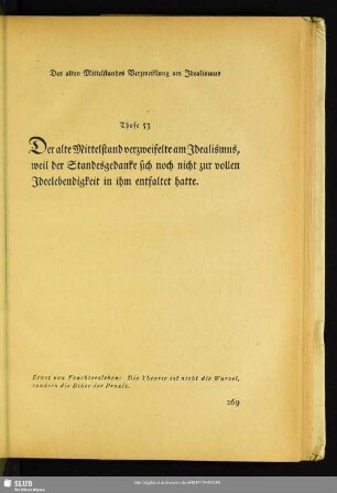 These 53: Des alten Mittelstandes Verzweiflung am Idealismus