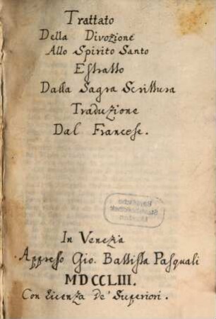 Trattato della divozione allo spirito santo