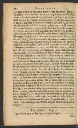Het XXXIII. Capittel