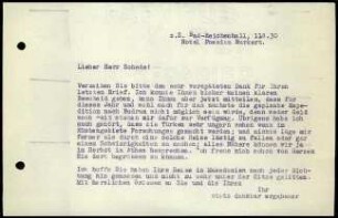 G. Karo an M. Schede