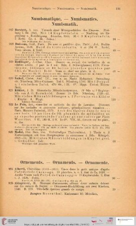Ornements. - Ornaments. - Ornamente (Nr. 924 - 1017)