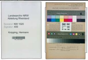 Entnazifizierung Hermann Knipping , geb. 04.03.1901 (Schlosser)