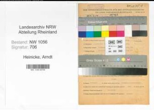 Entnazifizierung Arndt Heinicke , geb. 18.10.1909 (Buchhalter)