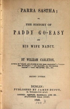 Parra Sastha, or the history of Paddy Go-Easy and his wife Nancy