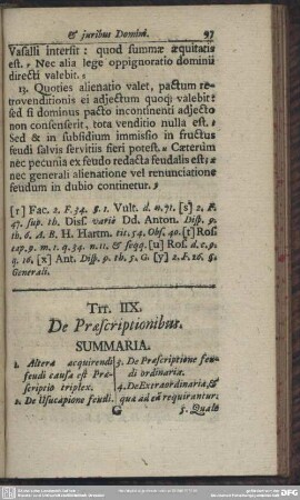 Tit. IIX. De Praescriptionibus