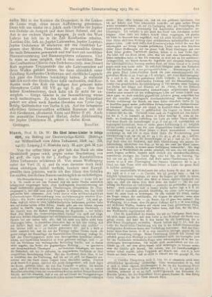 611-614 [Rezension] Staerk, Willy, Die Ebed Jahwe-Lieder in Jesaja 40ff., ein Beitrag zur Deuterojesaja-Kritik