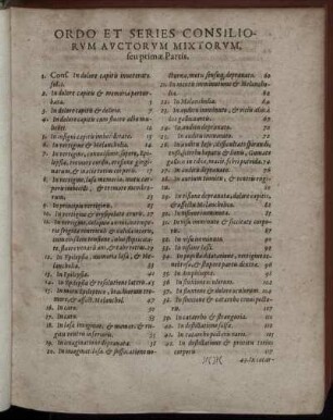 Ordo Et Series Consiliorum Auctorum Mixtorum.