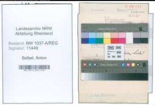 Entnazifizierung Anton Seibel , geb. 00.00.0000 ()