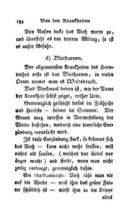 d) Blutharnen