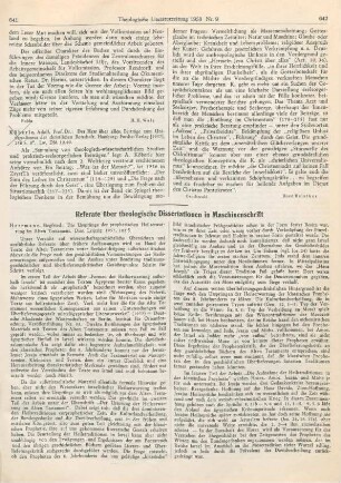 641-642 [Rezension] Köberle, Adolf, Der Herr über alles