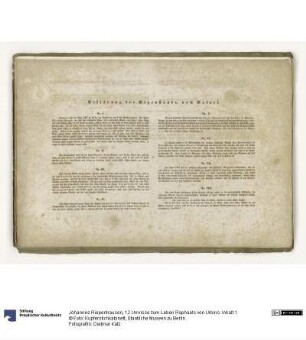 12 Umrisse zum Leben Raphaels von Urbino. Inhalt 1