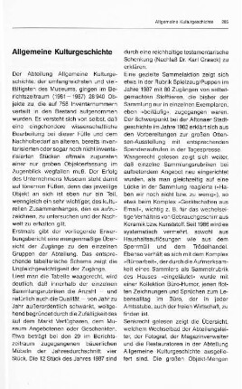 Allgemeine Kulturgeschichte