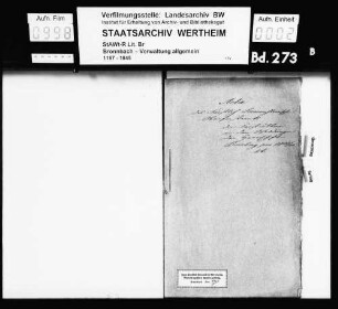 Forstkultur in den Waldungen der Herrschaft Breuberg