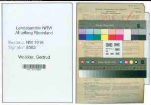 Entnazifizierung Gertrud Woelker , geb. 14.04.1884 ()
