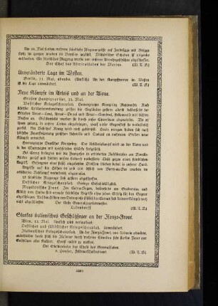 Starkes italienisches Geschützfeuer an der Isonzo=Front.