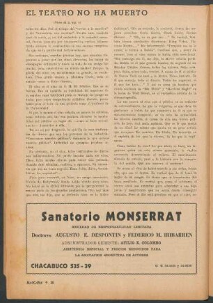 El teatro no ha muerto : (Viene de la pág. 6)