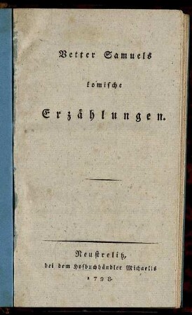 Vetter Samuels komische Erzählungen