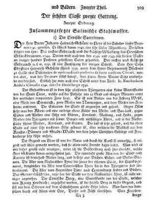 Zweyte Ordnung. Zusammengesetzte Salinische Stahlwasser.