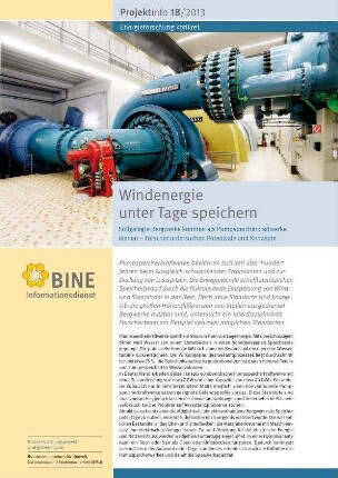 Windenergie unter Tage speichern. Stillgelegte Bergwerke könnten als Pumpspeicherkraftwerke dienen - Forscher untersuchen Potenziale und Konzepte.