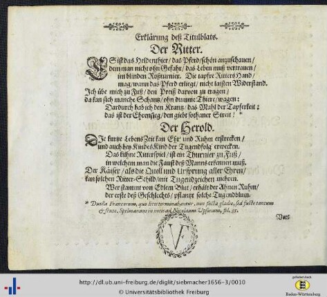 Erklärung deß Titulblats.