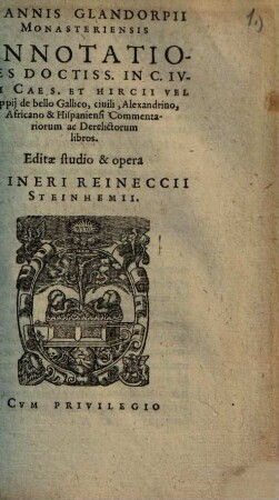 Annotationes doctiss. in C. Iulii Caes. et Hircii ... libros
