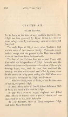 Chapter XII. Gilgit history