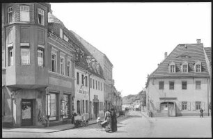Mügeln. Markt mit Hauptstraße