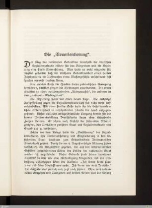 Die "Neuorientierung"