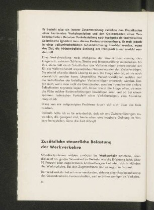 Zusätzliche steuerliche Belastung der Werkverkehre