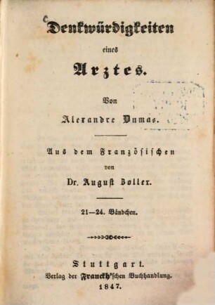 Denkwürdigkeiten eines Arztes, [1,]21/24