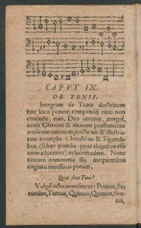 Caput IX. De Tonis.