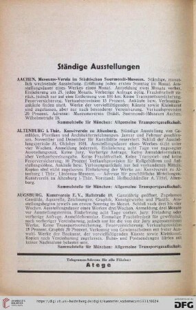 Ständige Ausstellungen