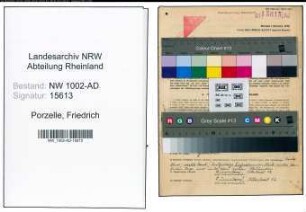 Entnazifizierung Friedrich Porzelle, geb. 26.12.1897 (Beamter)